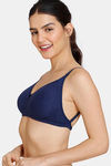 Zivame Beautiful Basics Double Layered Non Wired 3/4Th Coverage Backless Bra - Medieval Blue — thumbnail 4